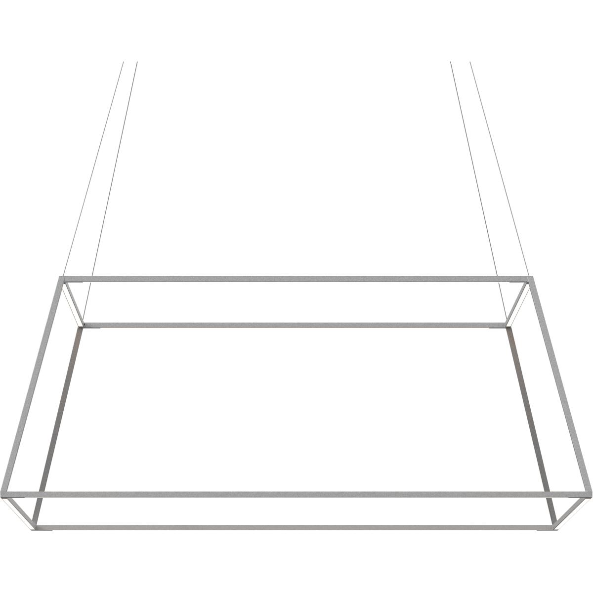 Koncept ZBP-48-RS-SW-SIL-CNP Z-Bar Rise LED 50.5 inch Silver Pendant Ceiling Light, Square